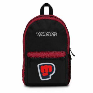 Minecraft Pewdiepie Logo and Symbol Black and Red Backpack Cool Kiddo