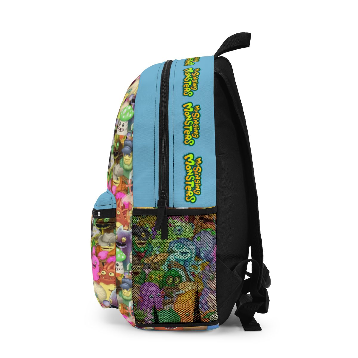 My Singing Monsters, Characters Collage and Sky Blue Backpack Cool Kiddo 14