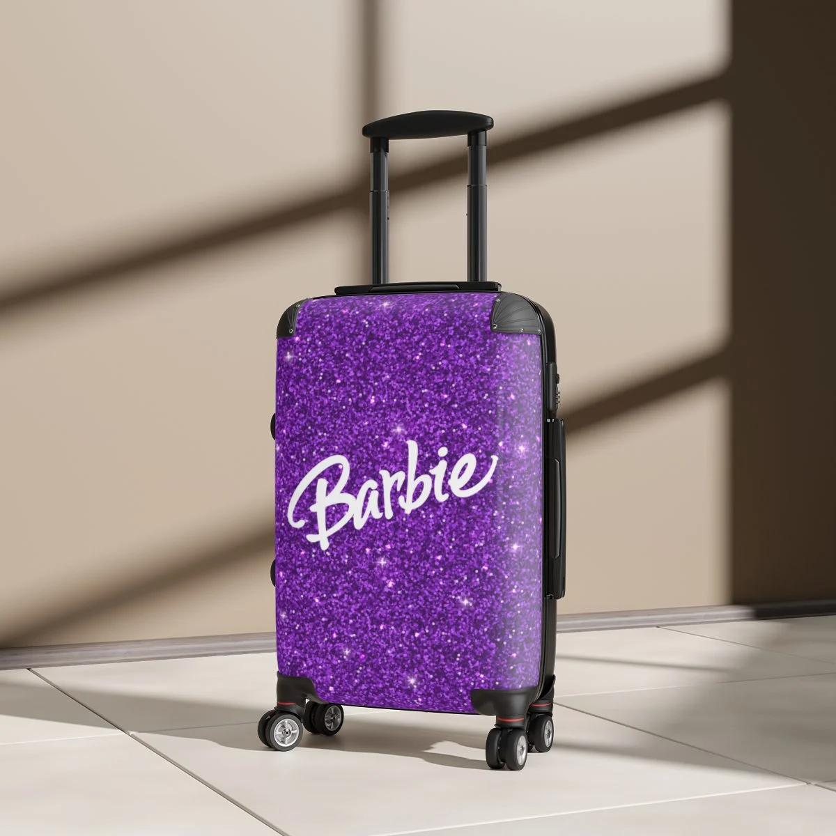 Barbie Magic Suitcase Purple Glitter Simulation Carry On Suitcase Cool Kiddo 16