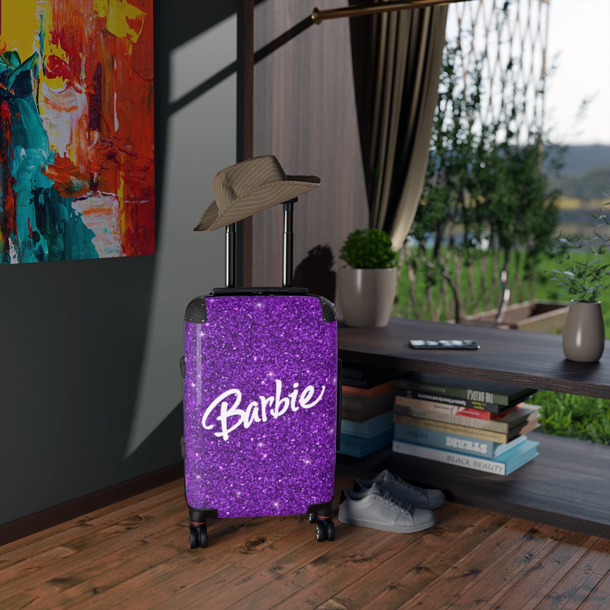 Barbie Magic Suitcase Purple Glitter Simulation Carry On Suitcase Cool Kiddo 18