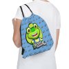 Sky Blue Gecko's Garage Outdoor Drawstring Bag