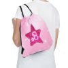 Barbie Glitter Starshine: Pink Sparkling Logo Drawstring Bag Cool Kiddo 28
