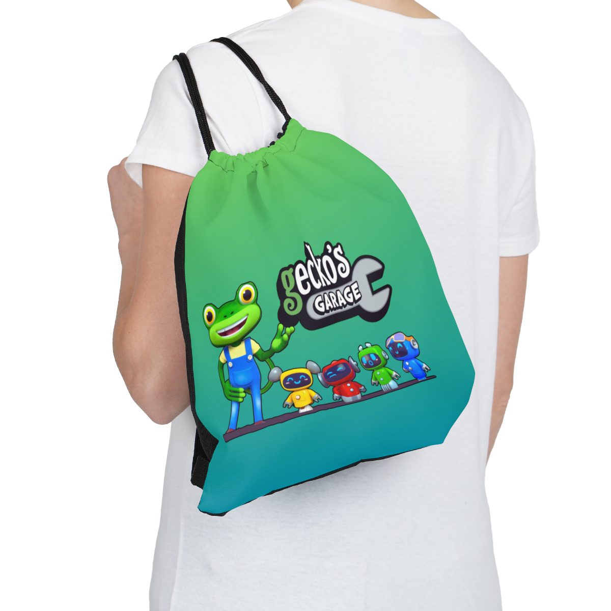 Gecko’s Garage Animated Series Outdoor Drawstring Bag Cool Kiddo 18