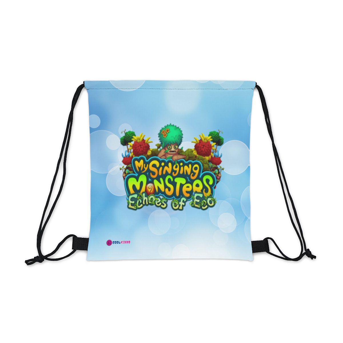 My Singing Monsters Echoes of Eco Blue and Green Drawstring Bag Cool Kiddo 10
