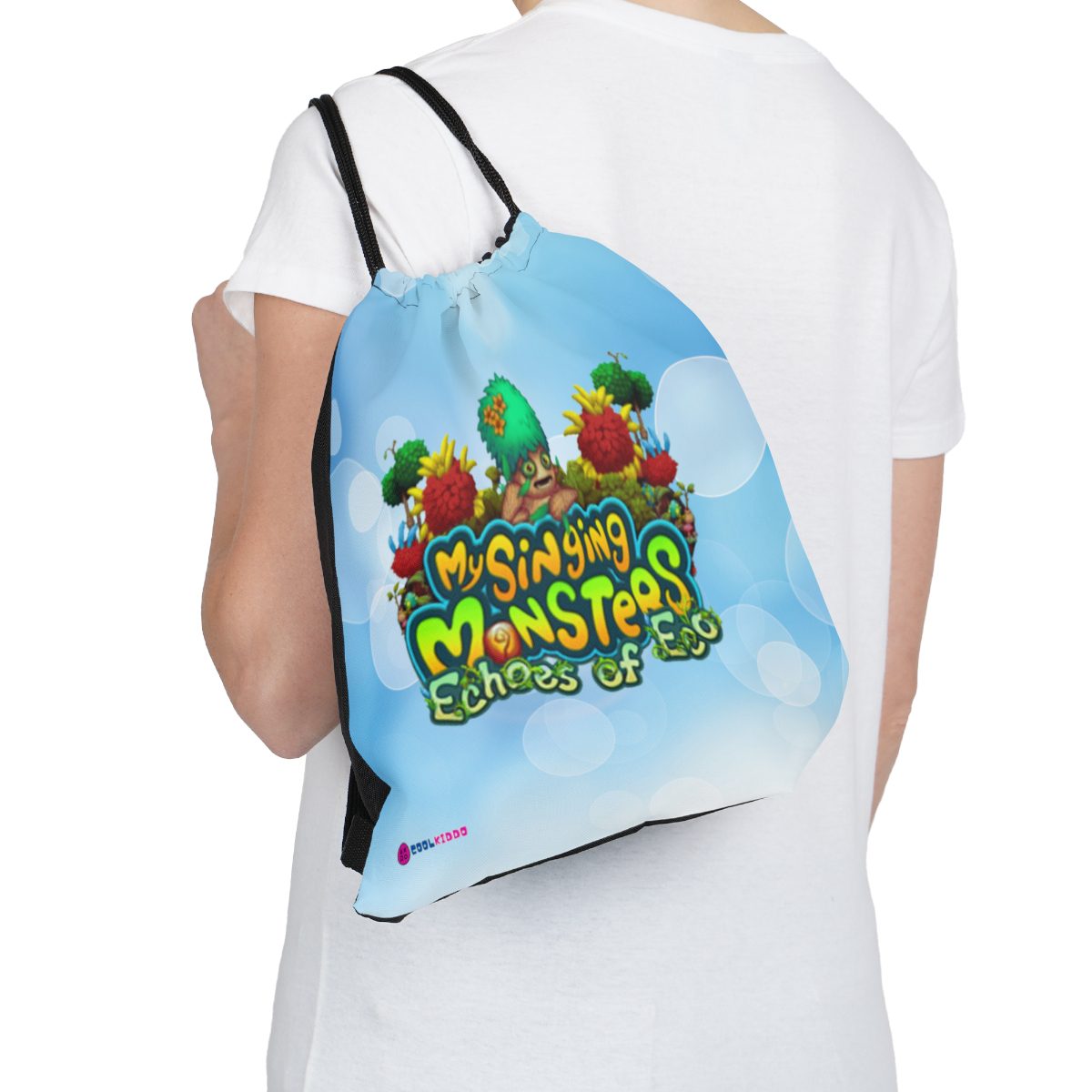 My Singing Monsters Echoes of Eco Blue and Green Drawstring Bag Cool Kiddo 18