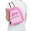 Barbie Logo Pink Outdoor Drawstring Bag Cool Kiddo 28