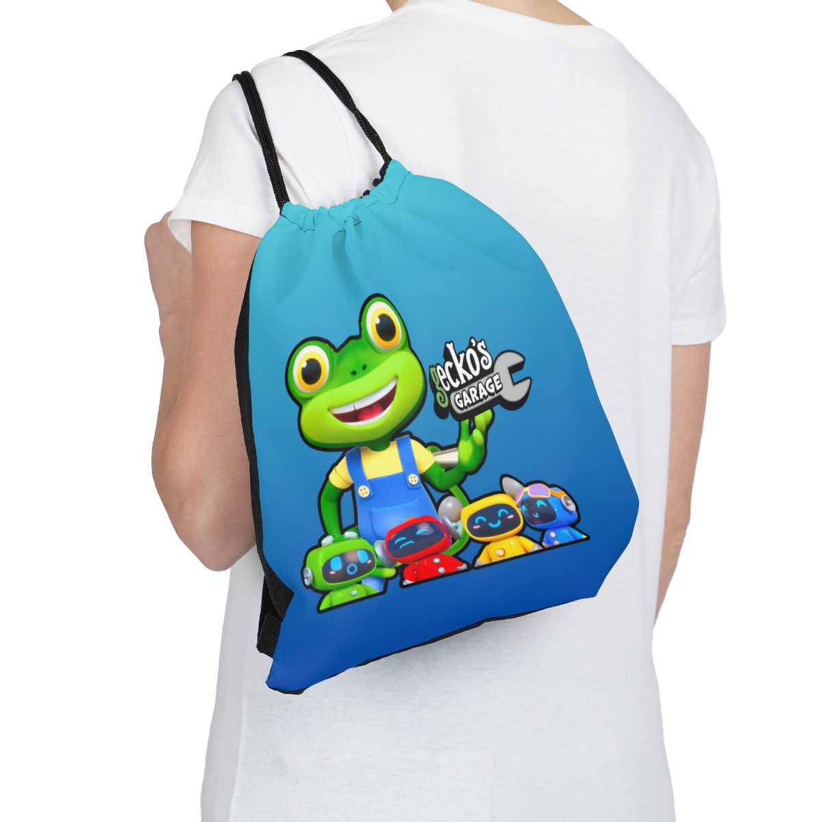 Blue Gecko’s Garage Outdoor Drawstring Bag Cool Kiddo 18