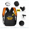 Preston Playz Minecraft Orange and Black Backpack, Prestonplayz 3 piece custom backpack set