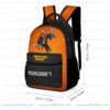 Preston Playz Minecraft Orange and Black Backpack, Prestonplayz 3 piece custom backpack set