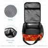 Preston Playz Minecraft Orange and Black Backpack for School, Personalized Red and Orange Pixel Creeper 3 Piece Backpack Set.