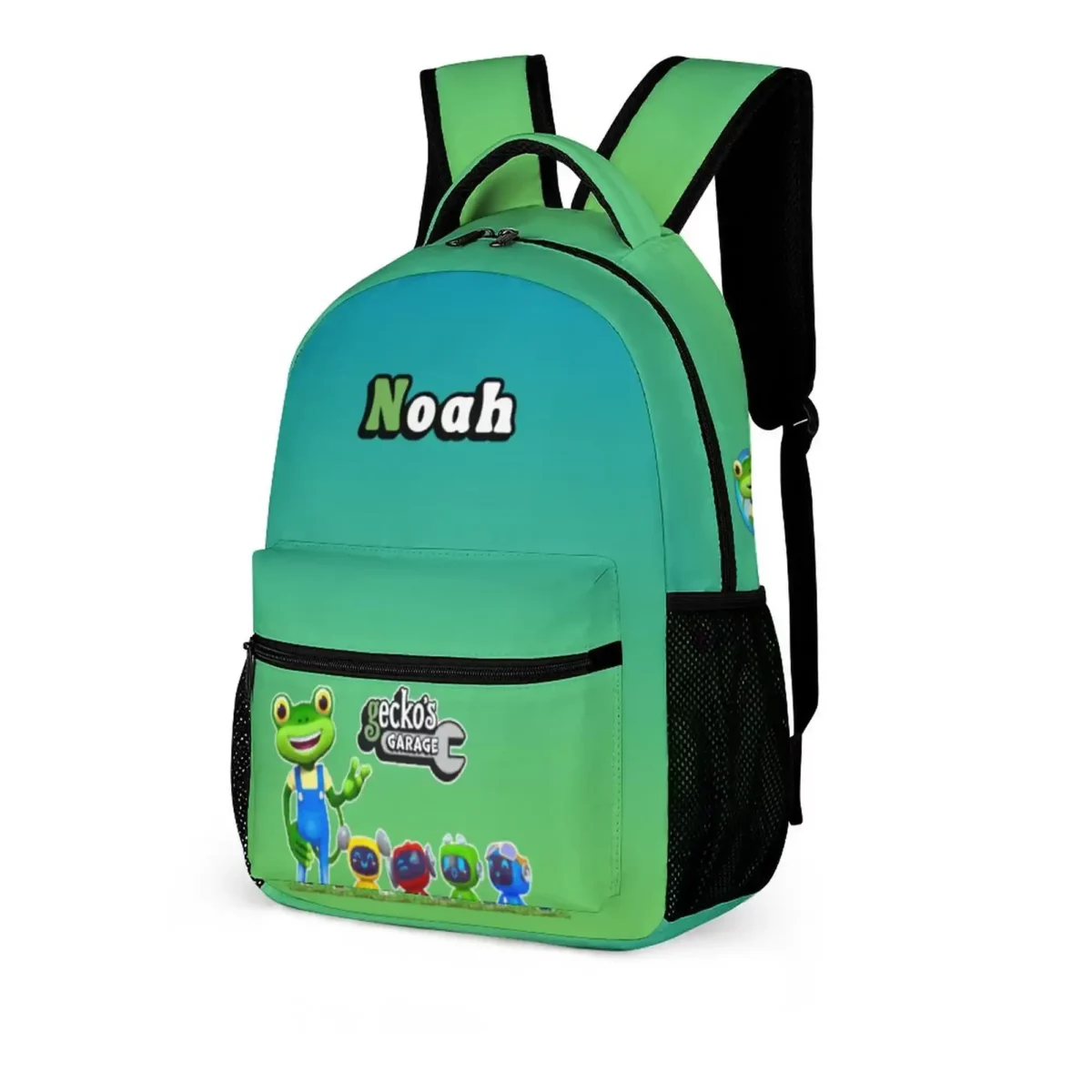 Green Gecko’s Garage Backpack with characters on front pocket Cool Kiddo 12