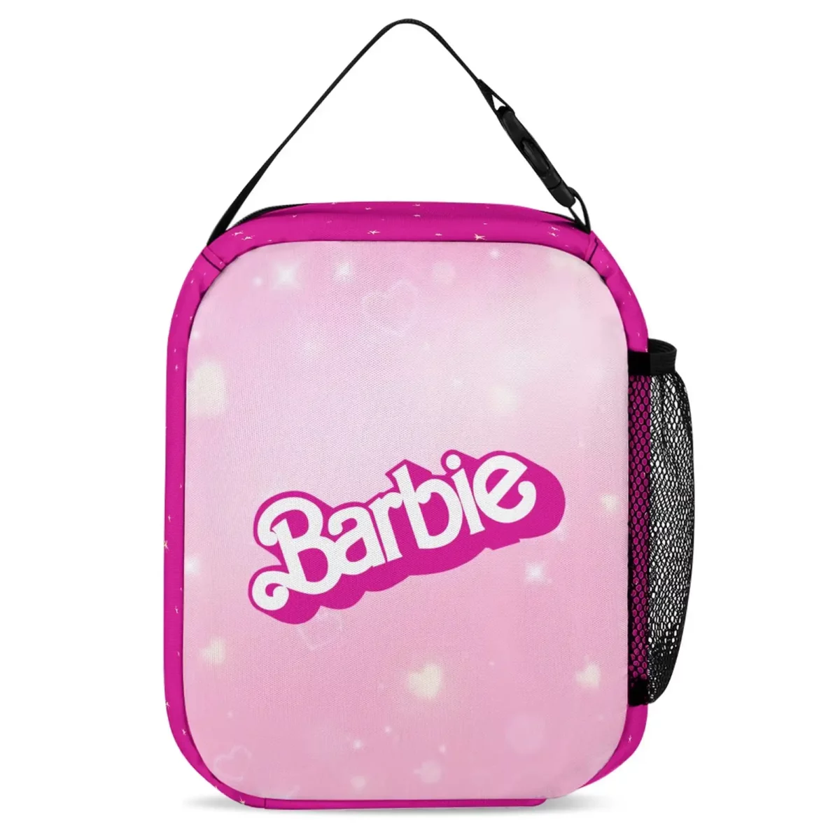 Fuchsia and Pink Three Piece Set: Backpack. Lunch Bag and Pencil Pouch Customizable Barbie Movie Backpack for School Cool Kiddo 22