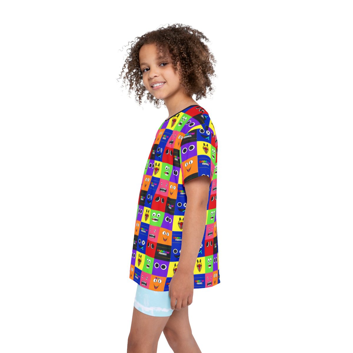 Rainbow Friends Monsters Grid Kids Sports Jersey (All Over Print) Cool Kiddo 24