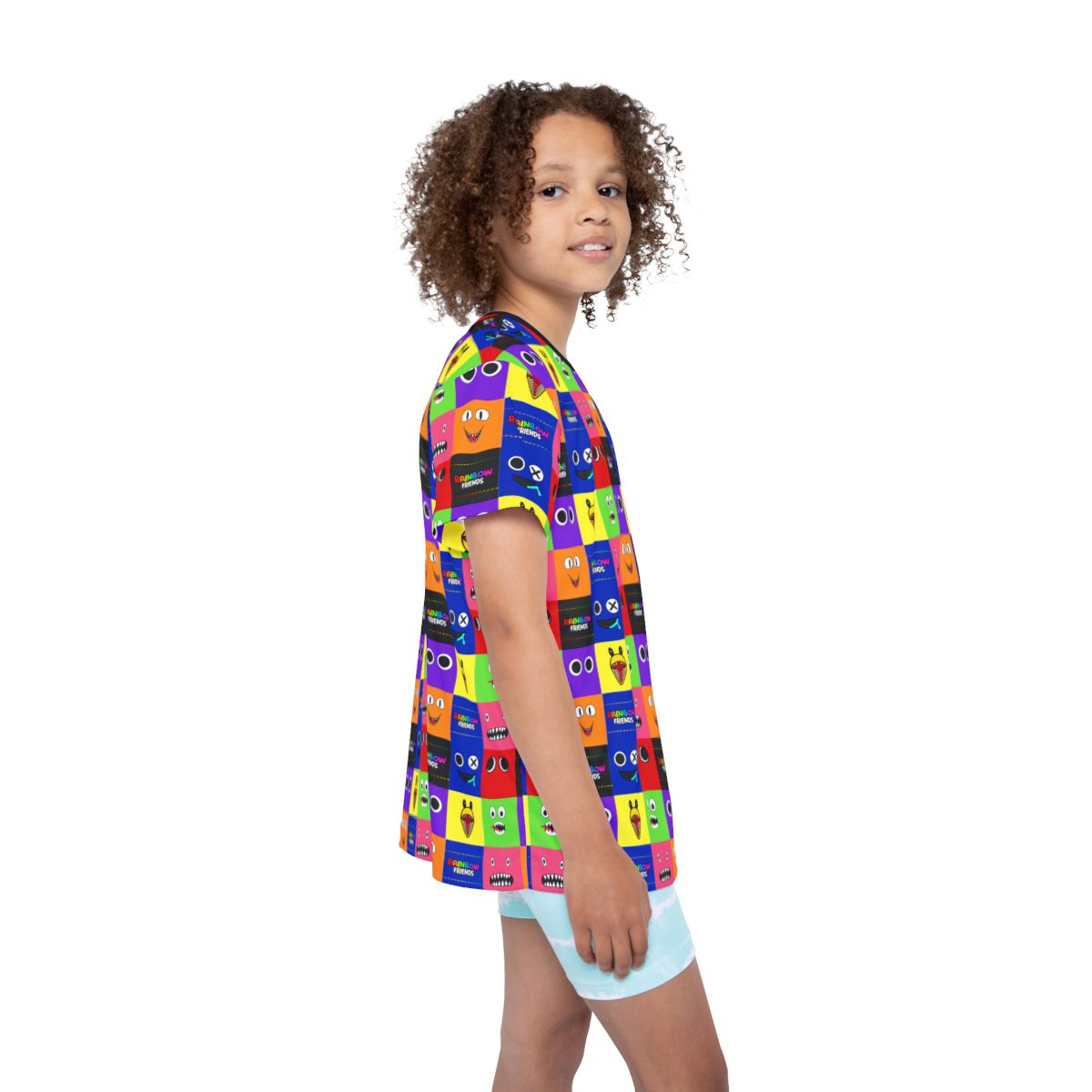 Rainbow Friends Monsters Grid Kids Sports Jersey (All Over Print) Cool Kiddo 28
