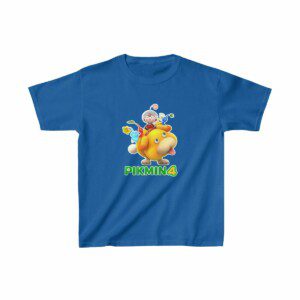 Pikmin 4 Kids Heavy Cotton™ Tee with Characters in the Front and Logo in the Back Cool Kiddo