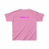 Roblox Girl Pink Kids Heavy Cotton™ Tee With Characters On Front and Roblox Logo in the Back Cool Kiddo 24