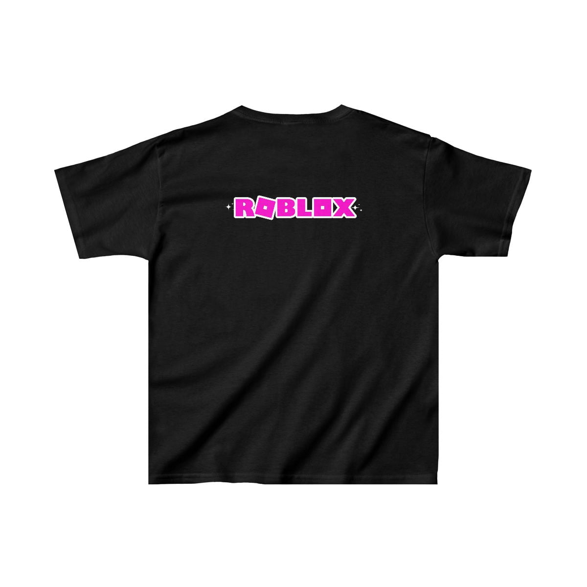Roblox Girl Pink Kids Heavy Cotton™ Tee With Characters On Front and Roblox Logo in the Back Cool Kiddo 16