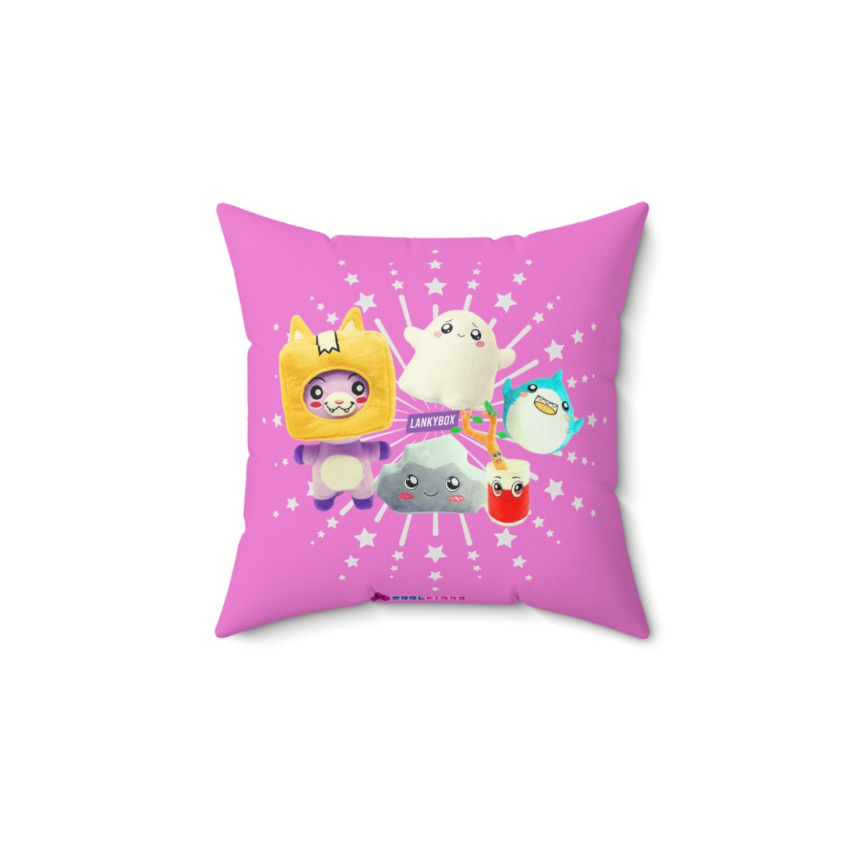 Lankybox Cute Characters Pink Cushion: Double-Sided Print Cool Kiddo 14