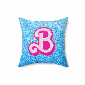 Barbie Glitter Simulation Sky Blue Cushion: Double-Sided Sparkle Cool Kiddo