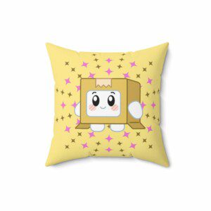 Lankybox “Boxy” Yellow Cushion Double-Sided Print Cool Kiddo