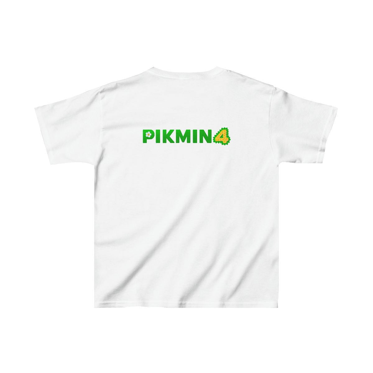 Pikmin 4 Kids Heavy Cotton™ Tee with Characters in the Front and Logo in the Back Cool Kiddo 16