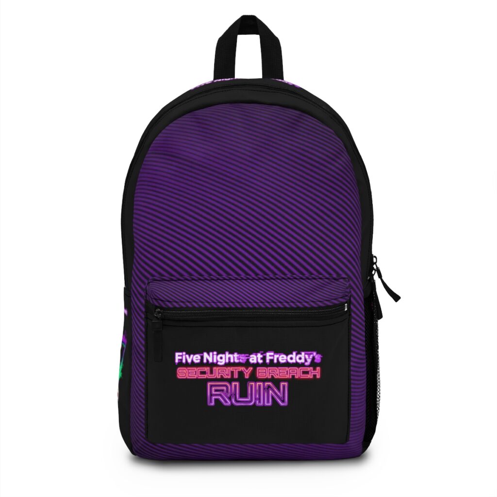 Five Nights at Freddy’s Book Bag Security Breach Ruin DLC Horror Video Game Purple Backpack Cool Kiddo Five Nights at Freddy's Book Bag Security Breach Ruin DLC Horror Video Game Purple Backpack