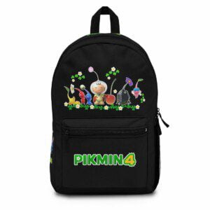 PIKMIN 4 Book Bag with Video Game Characters Black Backpack Cool Kiddo