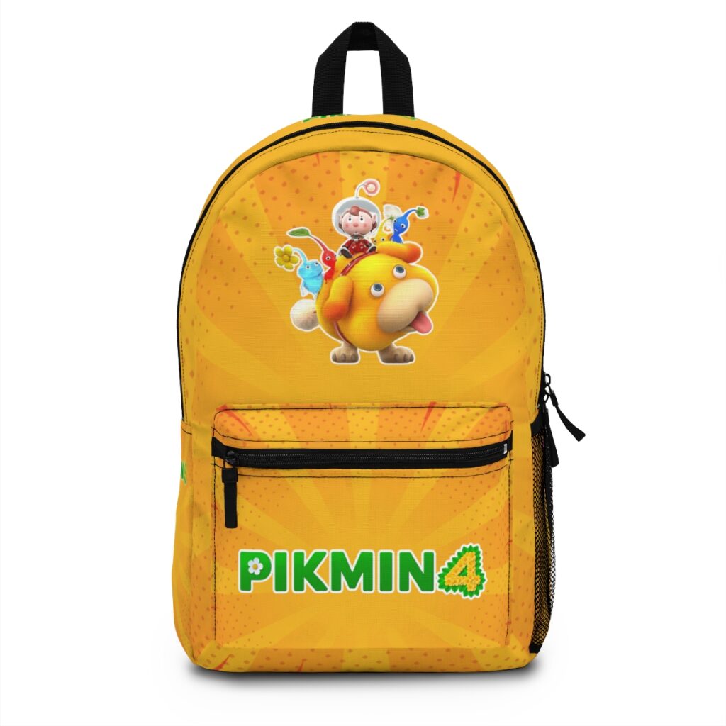 PIKMIN 4 Video Game Yellow Gold Backpack Cool Kiddo PIKMIN 4 Video Game Yellow Gold Backpack