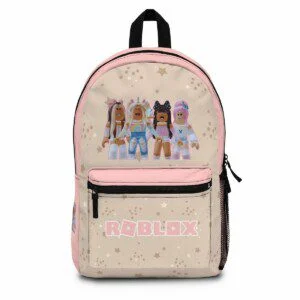 Light Pink and Beige Roblox Girls Backpack Cool Kiddo