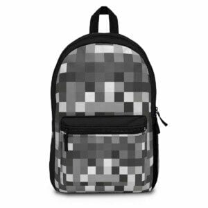 Mega-Craft Big Pixels Minecraft Black and Grey Backpack Cool Kiddo 10
