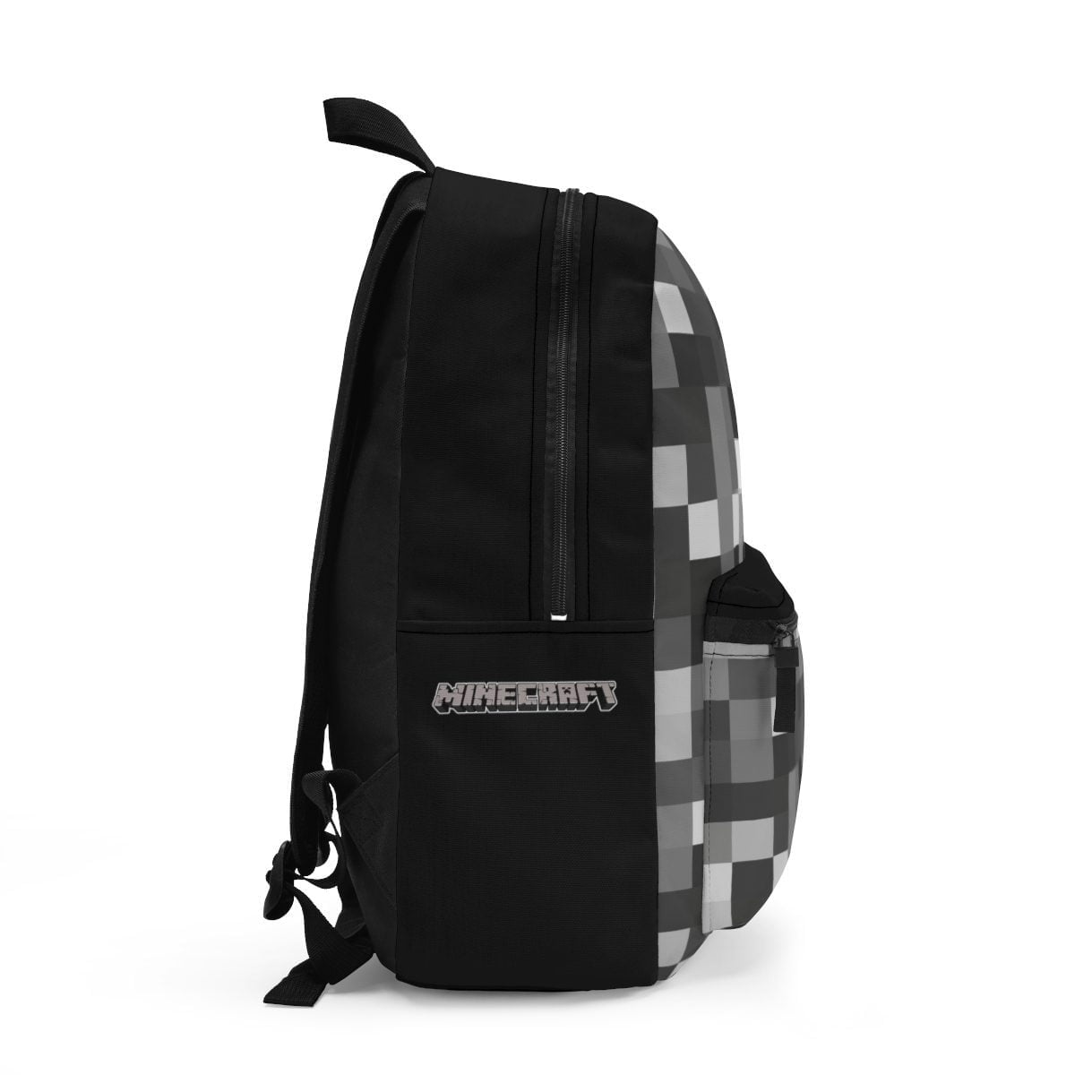 Mega-Craft Big Pixels Minecraft Black and Grey Backpack Cool Kiddo 12