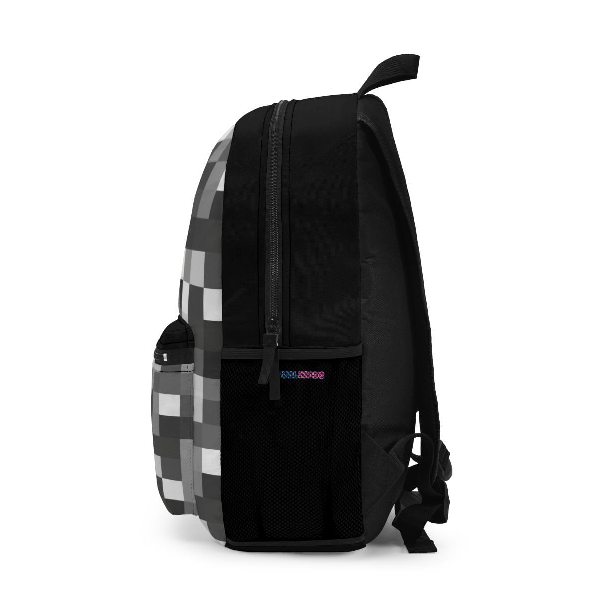 Mega-Craft Big Pixels Minecraft Black and Grey Backpack Cool Kiddo 14
