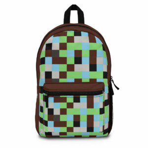 Brown Minecraft Backpack Mega-Craft Style Cool Kiddo