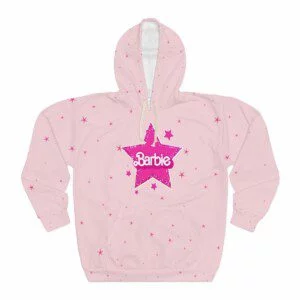 Barbie Star Shine Pink Unisex Pullover Hoodie Cool Kiddo