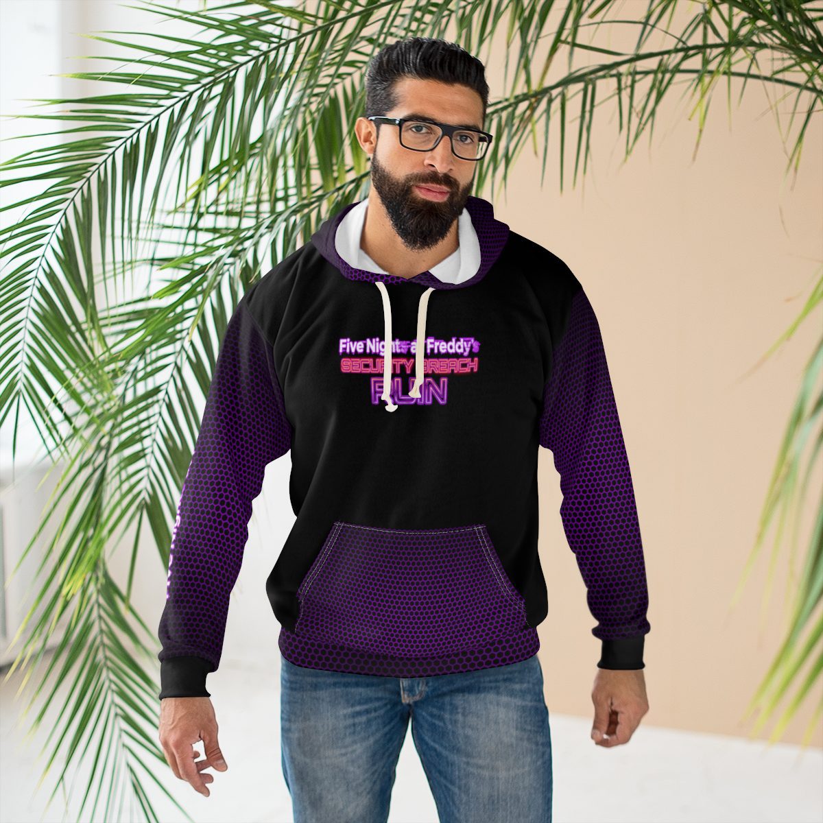 Five Nights at Freddy’s Security Breach Ruin DLC Movie Poster Purple Unisex Pullover Hoodie Cool Kiddo 18