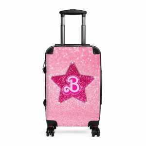 Pink Glitter Simulation Star Shine Barbie Magic Suitcase Cool Kiddo
