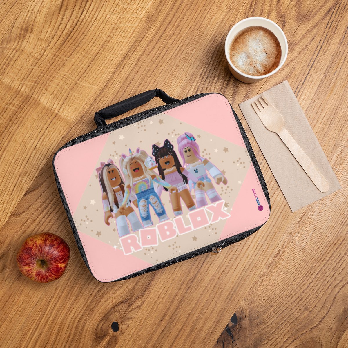 Light Pink and Beige Roblox Girls Lunchbox Cool Kiddo 12