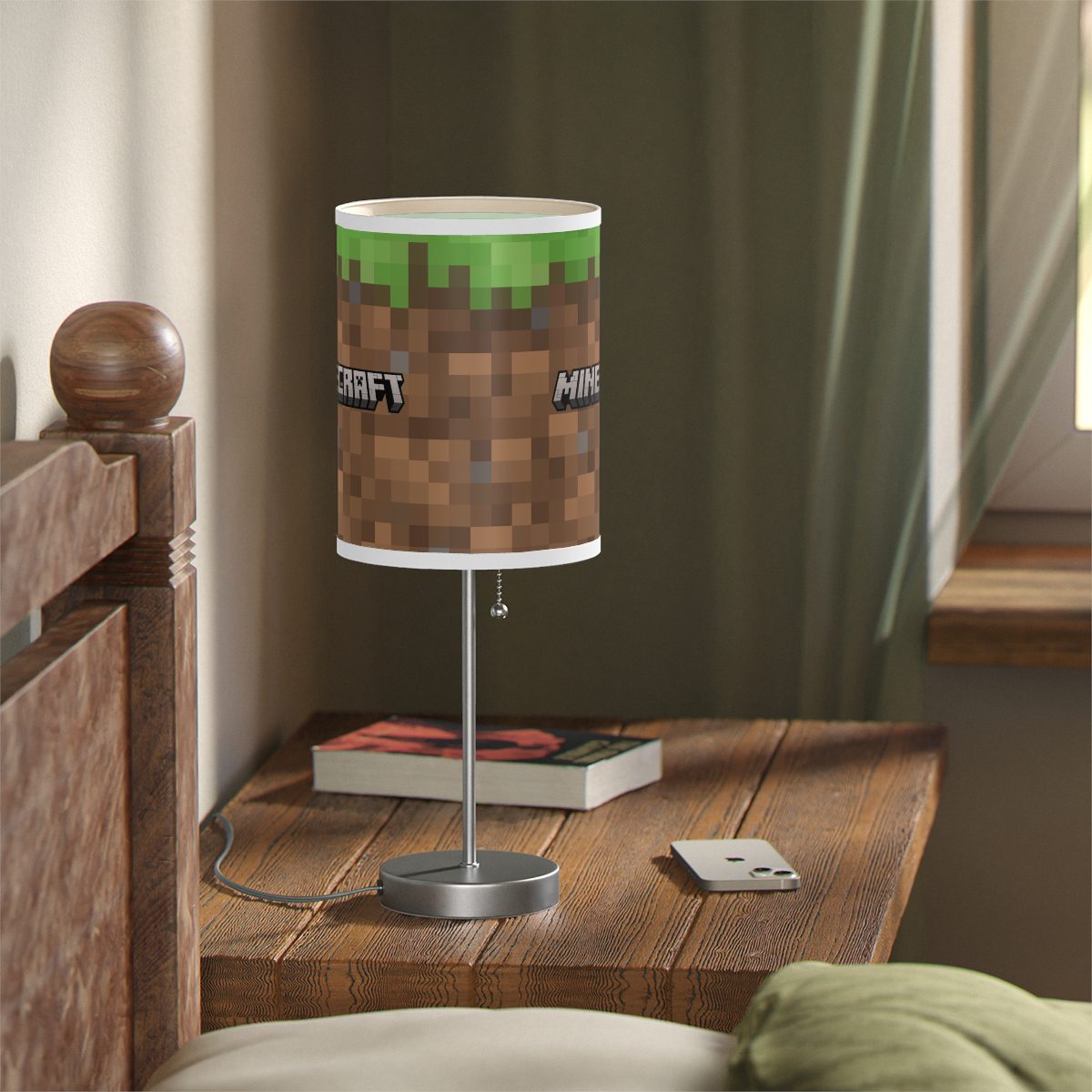 Minecraft Lamp on a Stand, US|CA plug Cool Kiddo 30