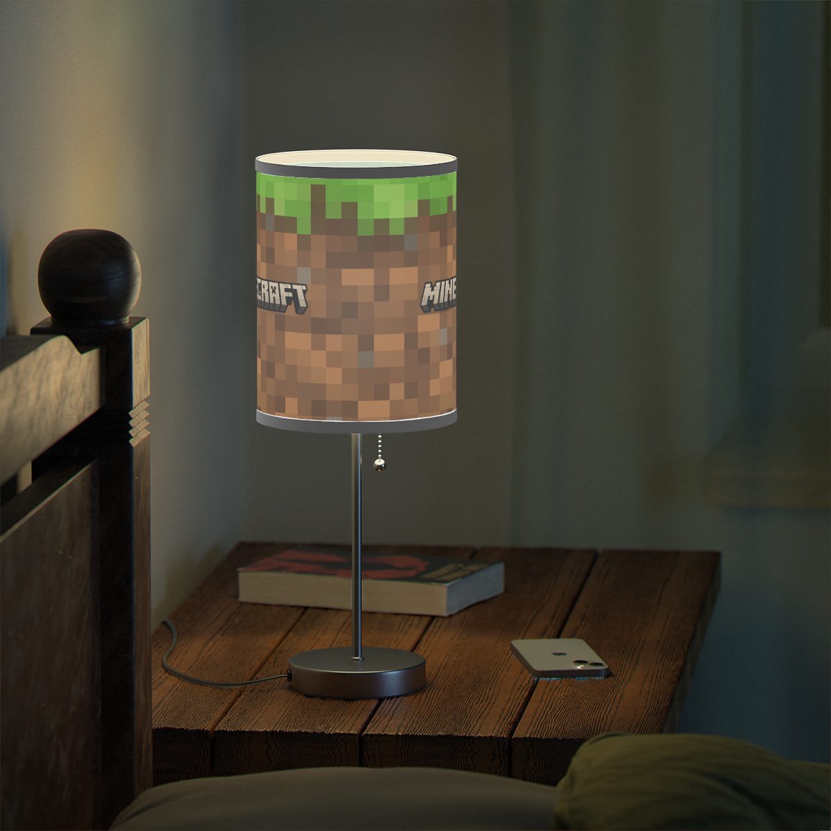 Minecraft Lamp on a Stand, US|CA plug Cool Kiddo 32
