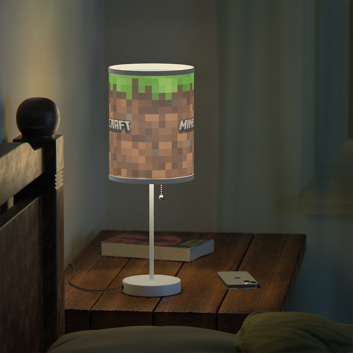 Minecraft Lamp on a Stand, US|CA plug Cool Kiddo 20