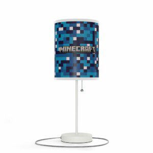 Blue Minecraft Lamp on a Stand, US|CA plug Cool Kiddo