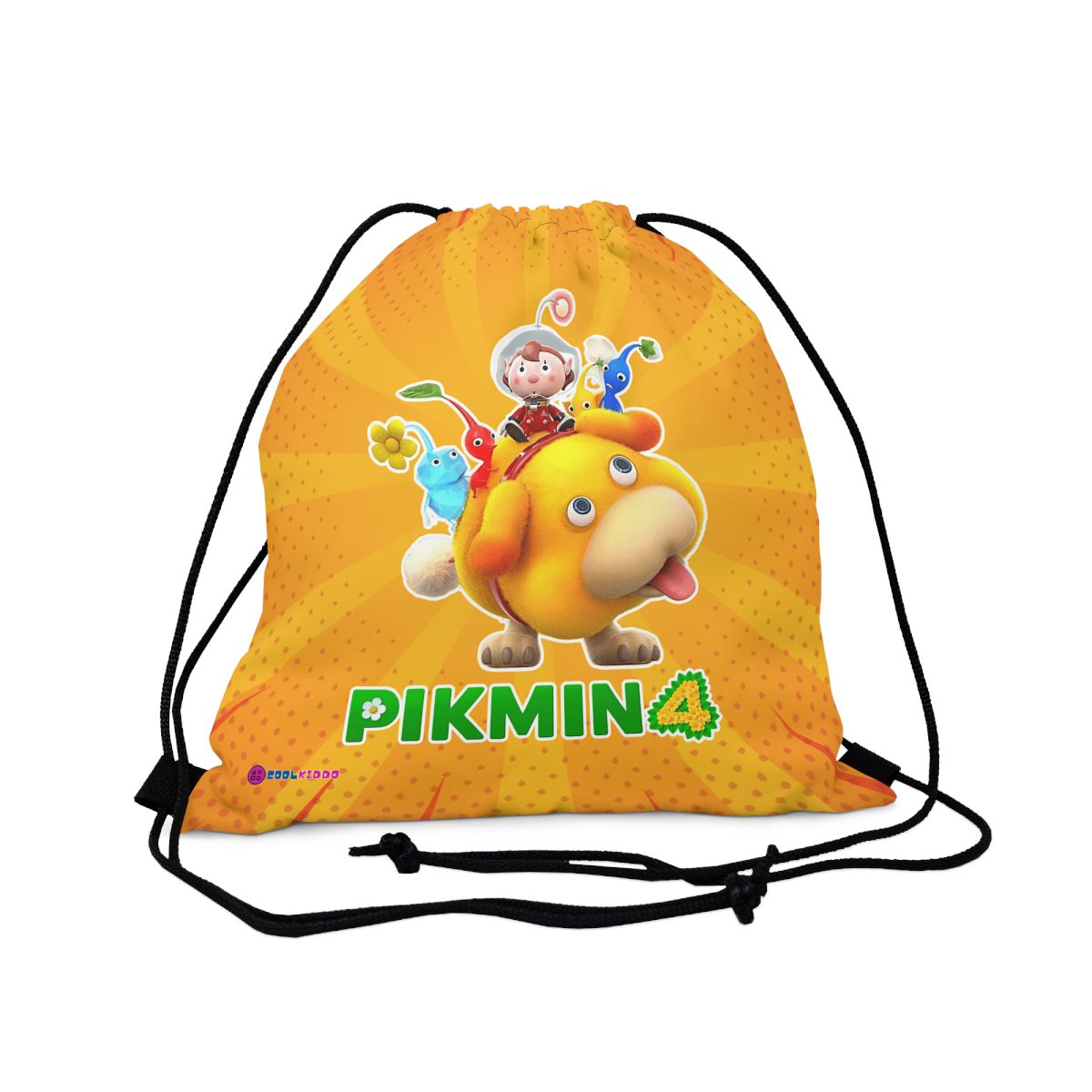 PIKMIN 4 Video Game Yellow Drawstring Bag Cool Kiddo 14