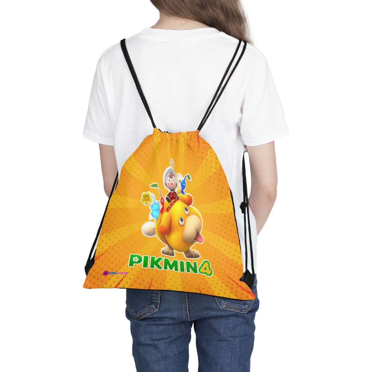 PIKMIN 4 Video Game Yellow Drawstring Bag Cool Kiddo 16
