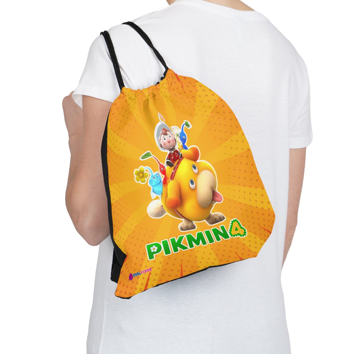 PIKMIN 4 Video Game Yellow Drawstring Bag Cool Kiddo 18