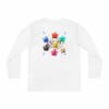 7 Lumas Cute Galaxy Stars Youth Long Sleeve Competitor Tee (Front and Back) Cool Kiddo 36