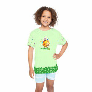 Pikmin 4 Rescue Pup Oatchi Pikmin 2023 Light Green Kids Sports Jersey (All Over Print) Cool Kiddo