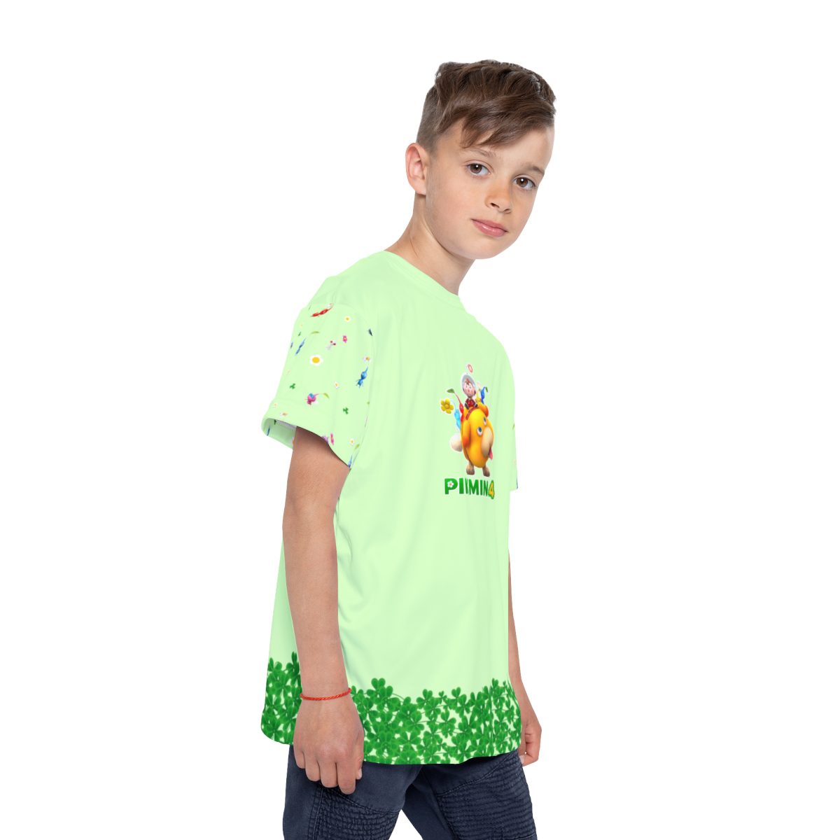 Pikmin 4 Rescue Pup Oatchi Pikmin 2023 Light Green Kids Sports Jersey (All Over Print) Cool Kiddo 26