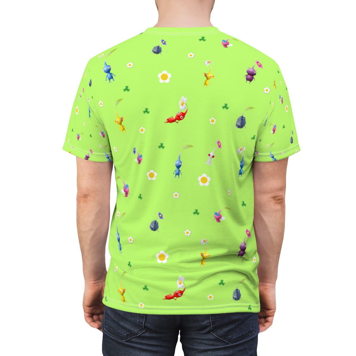 Pikmin 4 Rescue Pup Oatchi Pikmin 2023 Unisex Neon Yellow Tee (All Over Print) Cool Kiddo 20