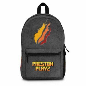 Preston Playz Logotype Book Bag Minecraft Dirty Grey Backpack Cool Kiddo