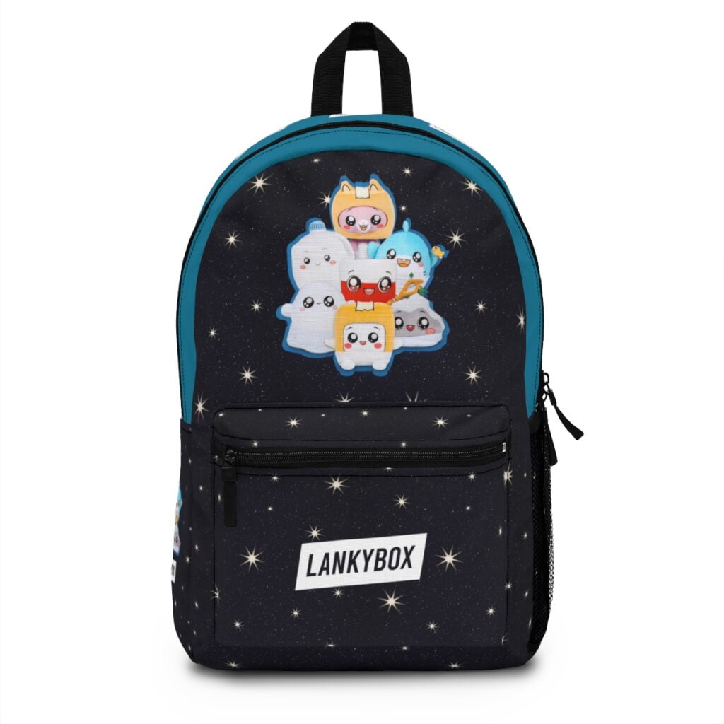 LANKYBOX cute characters Book Bag Black and Blue Backpack - Cool Kiddo